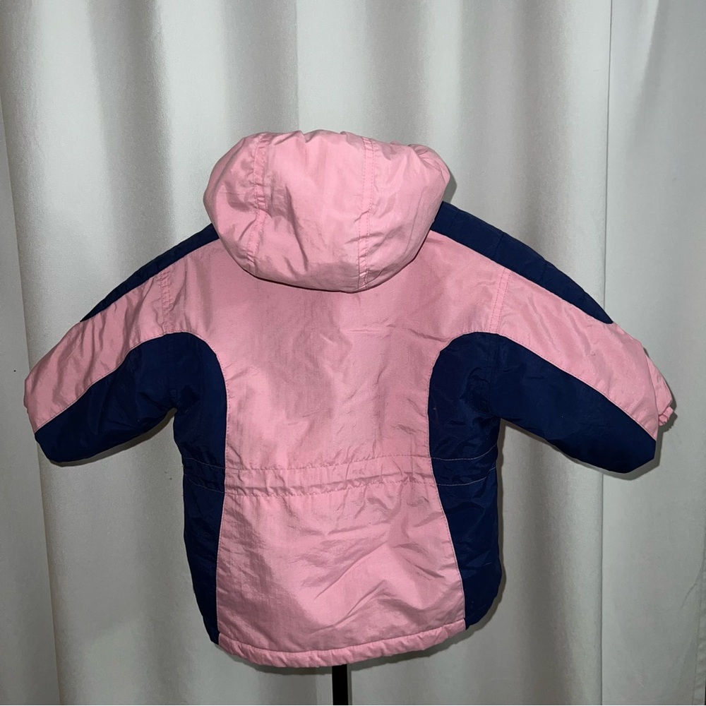 OshKosh B’gosh Pink & Navy Hooded Puffer Jacket | 18 Months - Picture 2 of 8